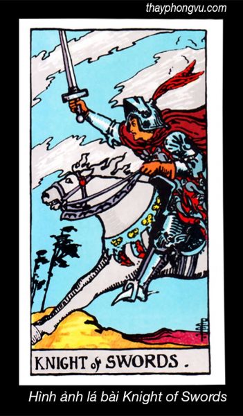 Hình ảnh lá bài Knight of Swords