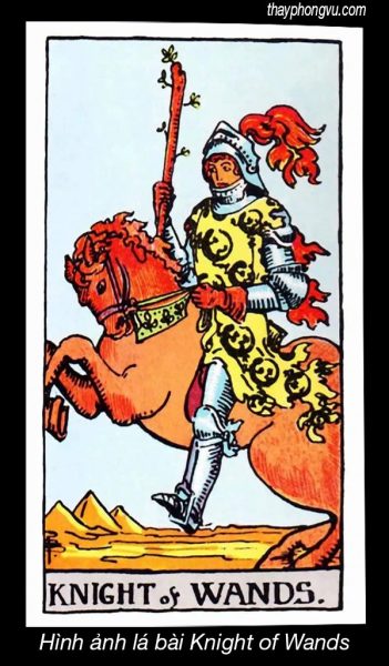 Hình ảnh lá bài Knight of Wands