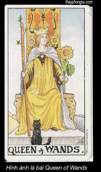 Hình ảnh lá bài Queen of Wands