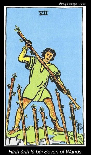 Hình ảnh lá bài Seven of Wands