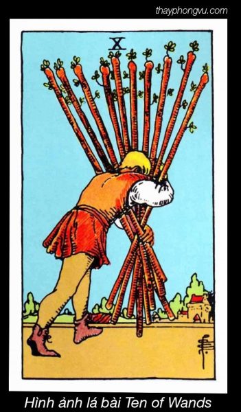 Hình ảnh lá bài Ten of Wands