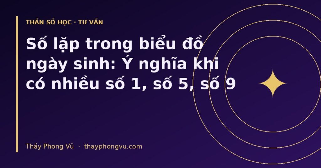Số lặp trong biểu đồ ngày sinh: Ý nghĩa khi có nhiều số 1, số 5, số 9